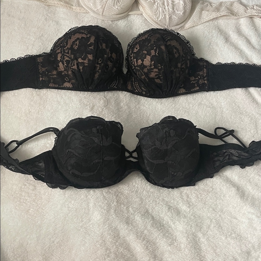 Chic Black Lace Underwire Bra